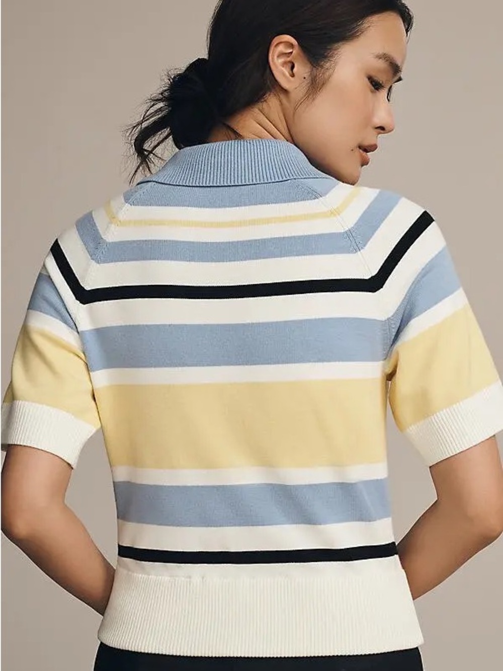 Aligne Emmet Short-Sleeve Knit Polo Top - Picture 2 of 14